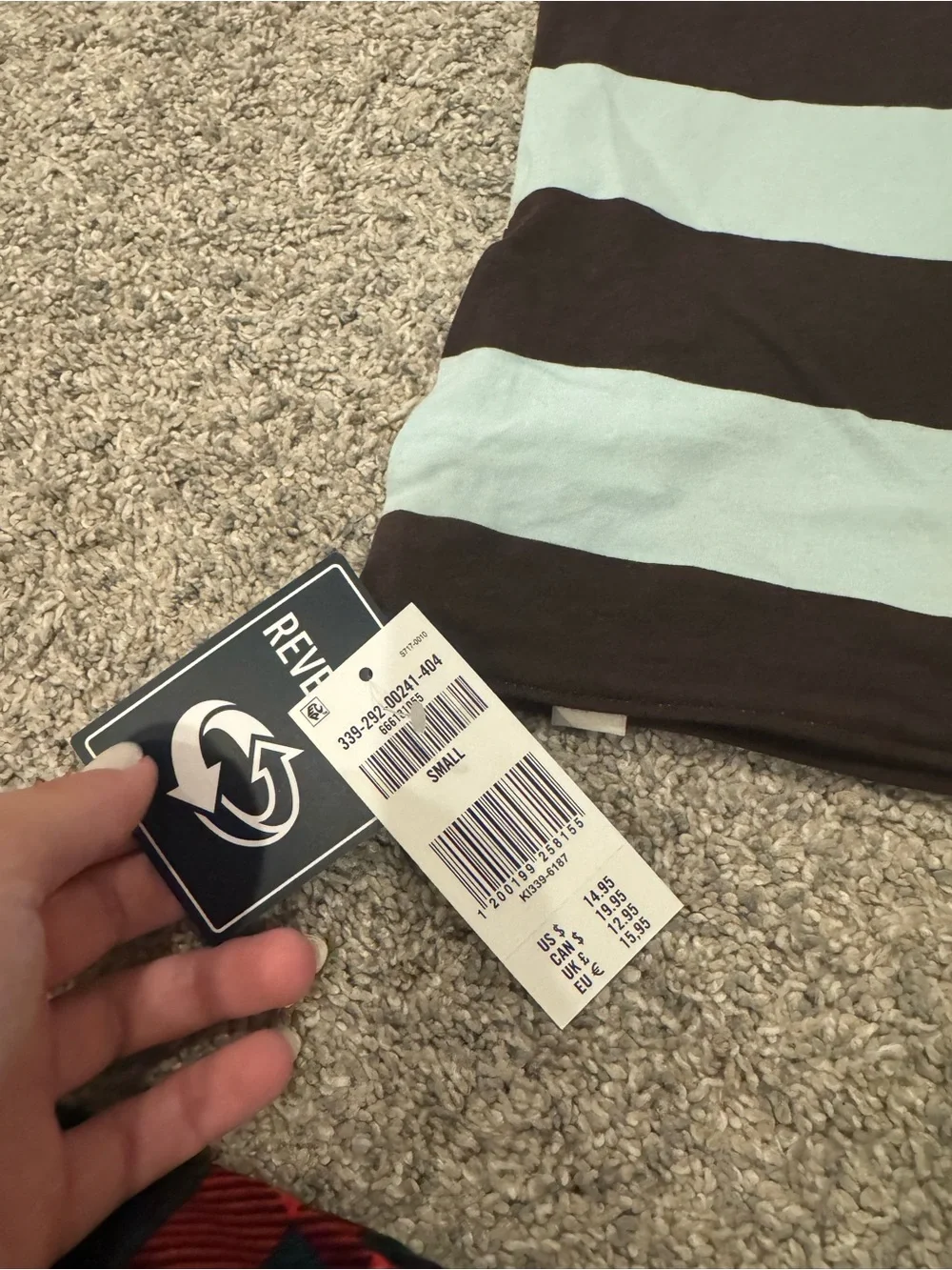 Hollister Striped Reversible Camisole - Black & Light Blue - Picture 3 of 3